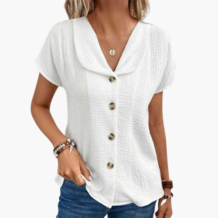 Button-up Bluse Damen – Sommerliche, lockere Passform