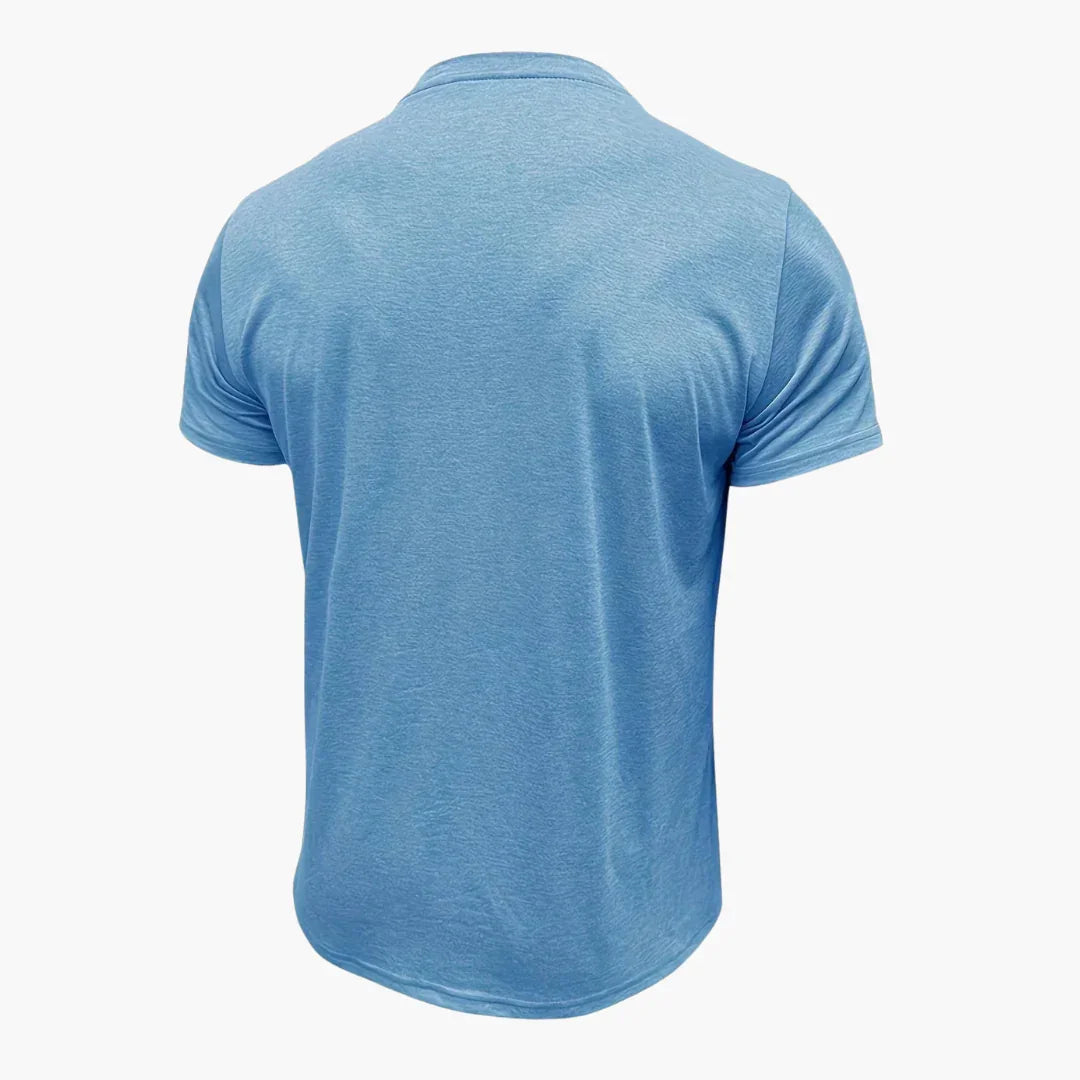 Henley T-Shirt mit Ziernähten für Herren