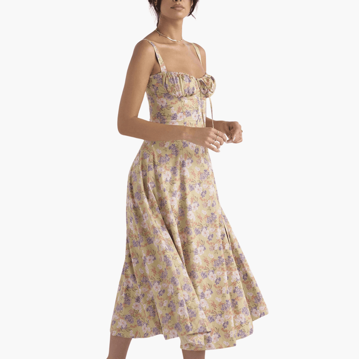 Korsettkleid für Damen mit - Rüschen & fließendem Rock