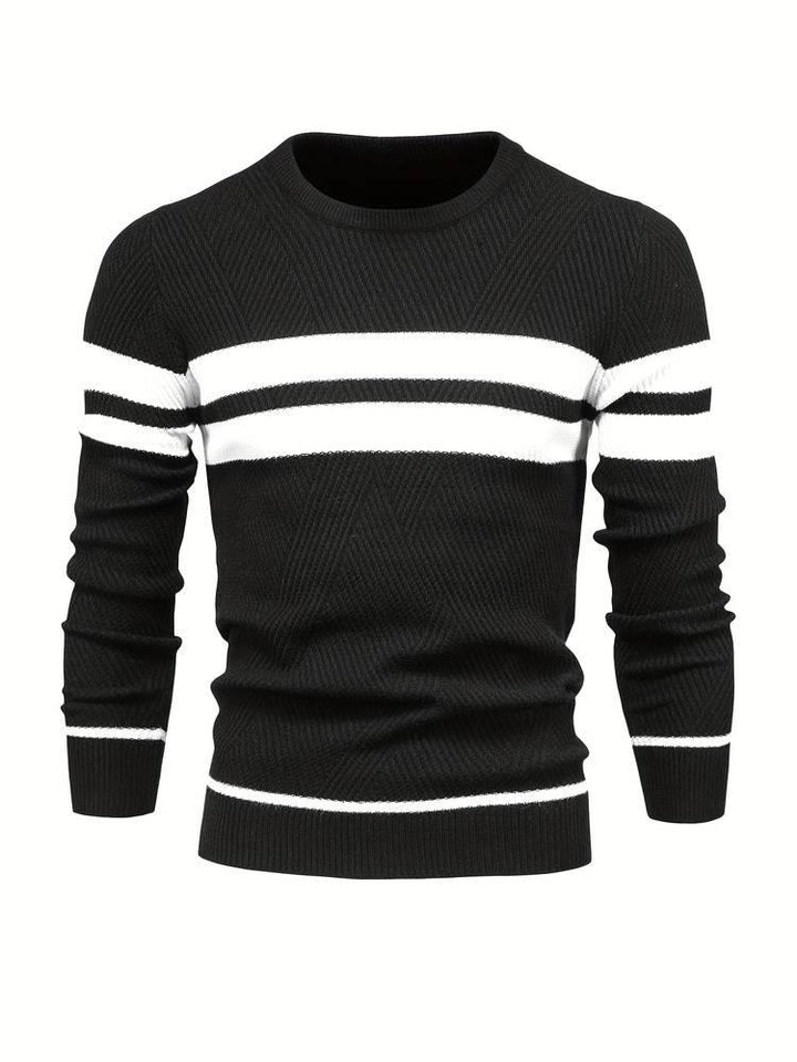 Herren-Strickpullover mit Streifen