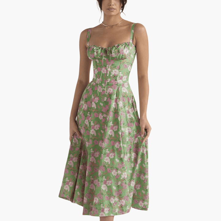 Korsettkleid für Damen mit - Rüschen & fließendem Rock