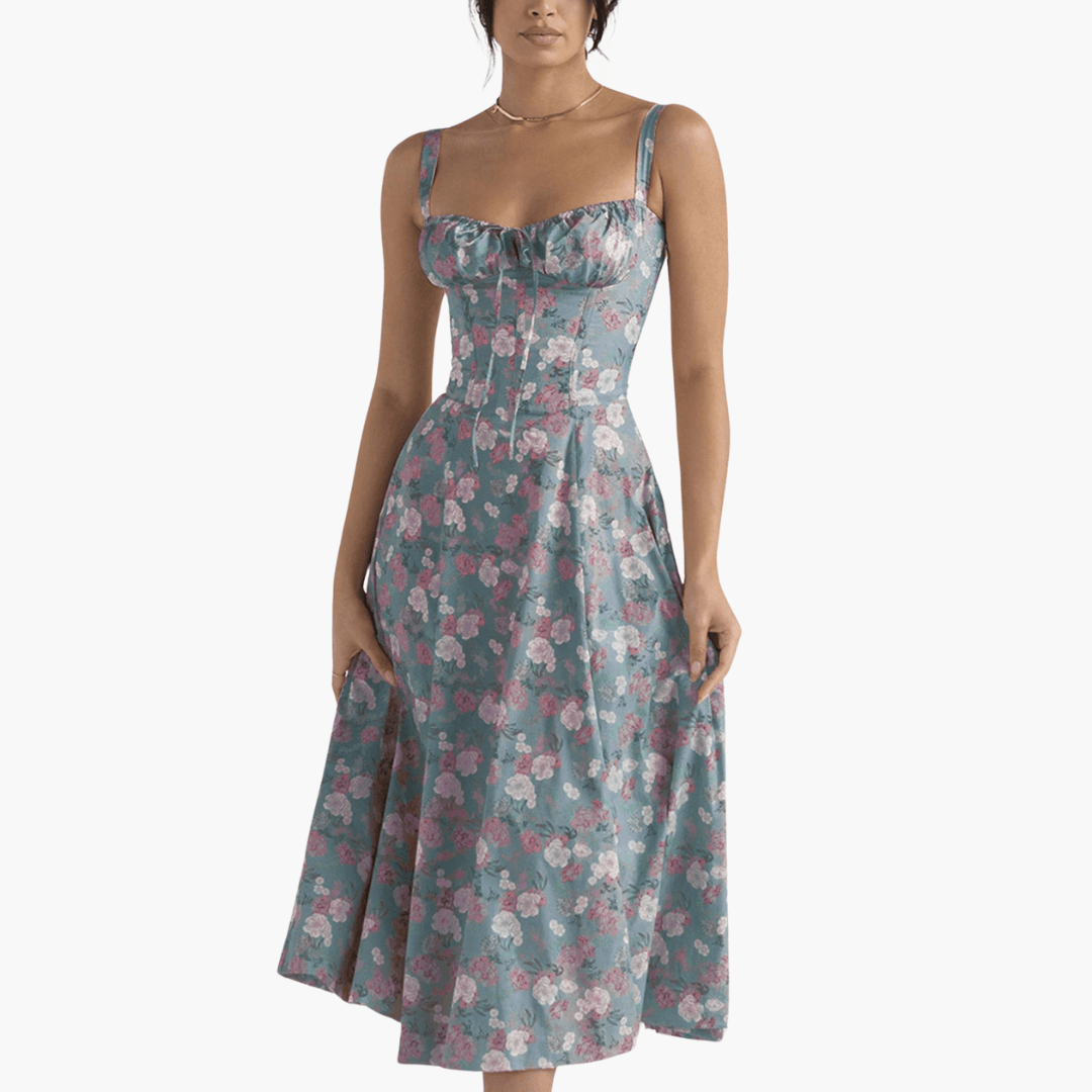Korsettkleid für Damen mit - Rüschen & fließendem Rock