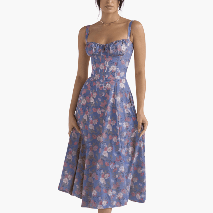 Korsettkleid für Damen mit - Rüschen & fließendem Rock