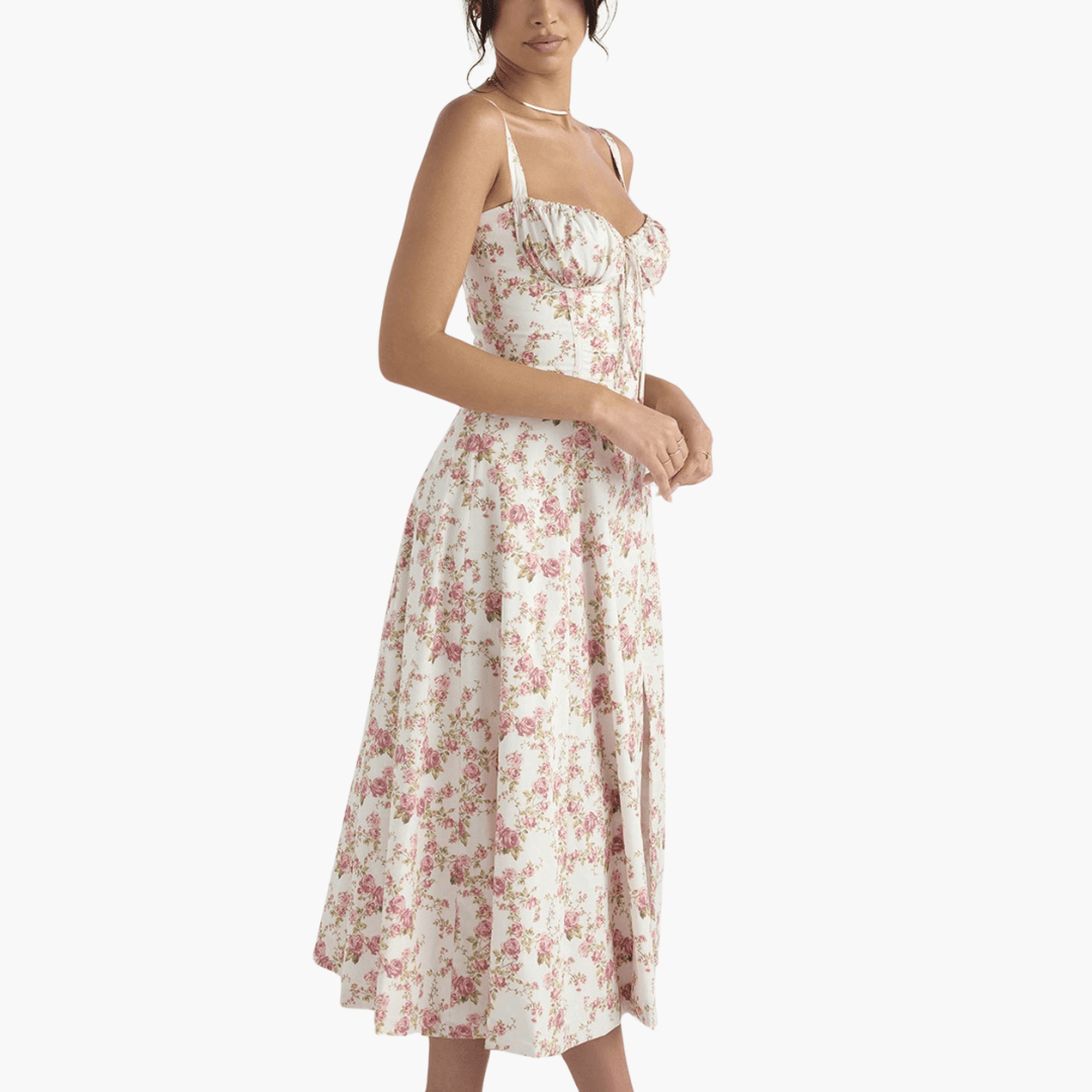 Korsettkleid für Damen mit - Rüschen & fließendem Rock