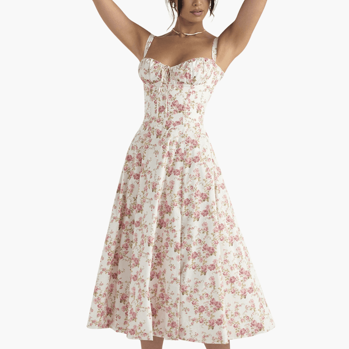 Korsettkleid für Damen mit - Rüschen & fließendem Rock