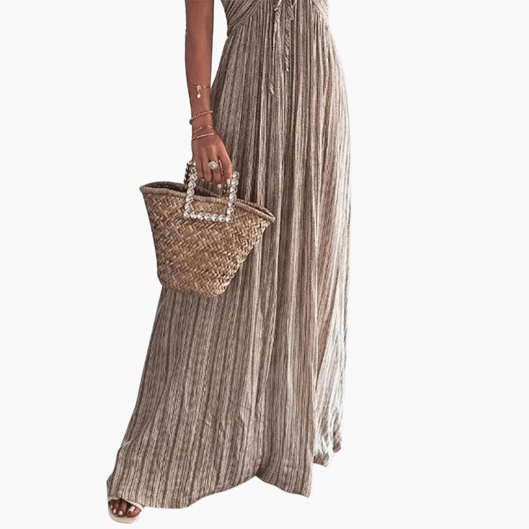 Damen Boho Maxikleid mit Trägern – Sommerkleid für Freizeit