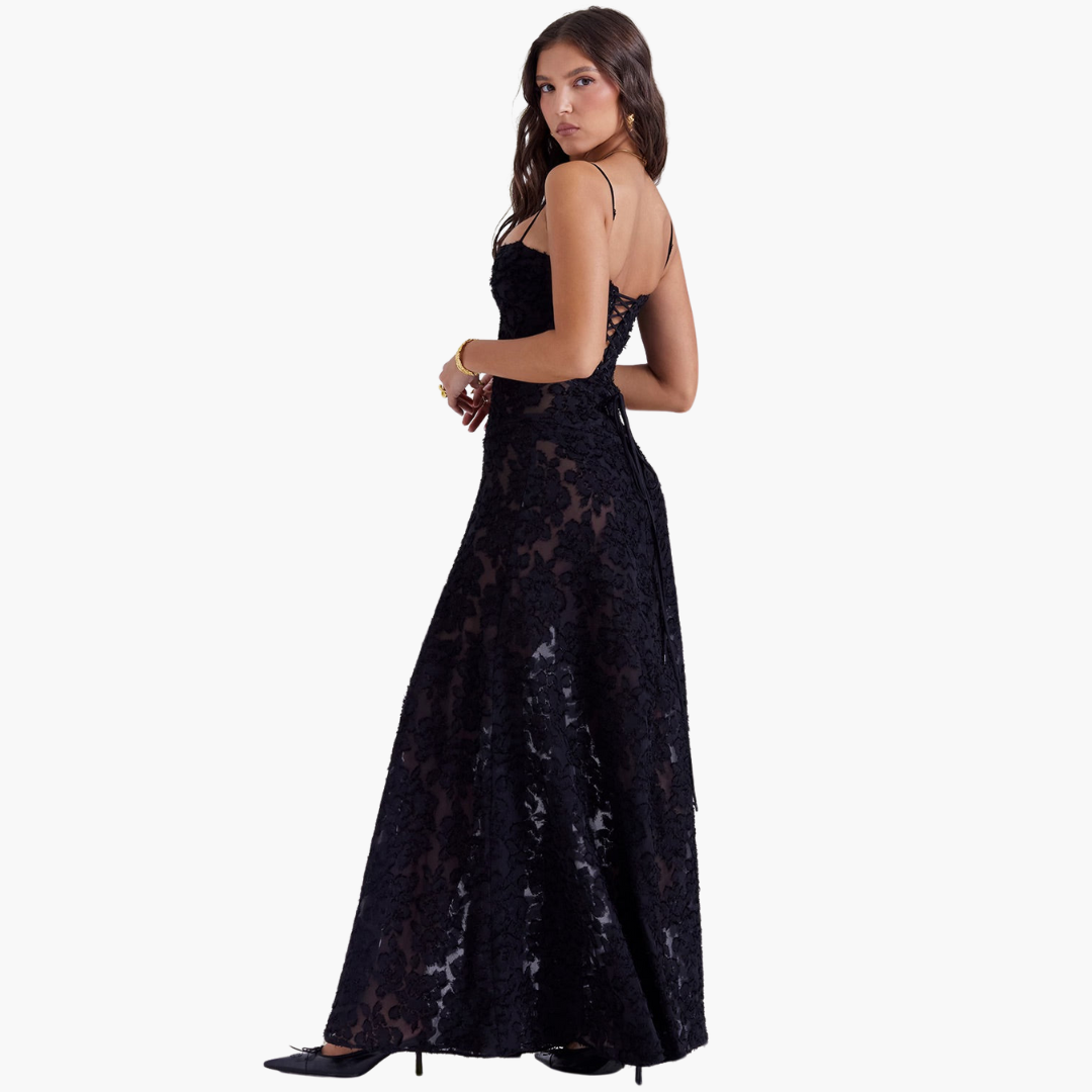 Spitzenkleid im Vintage-Stil für Damen – lang & elegant