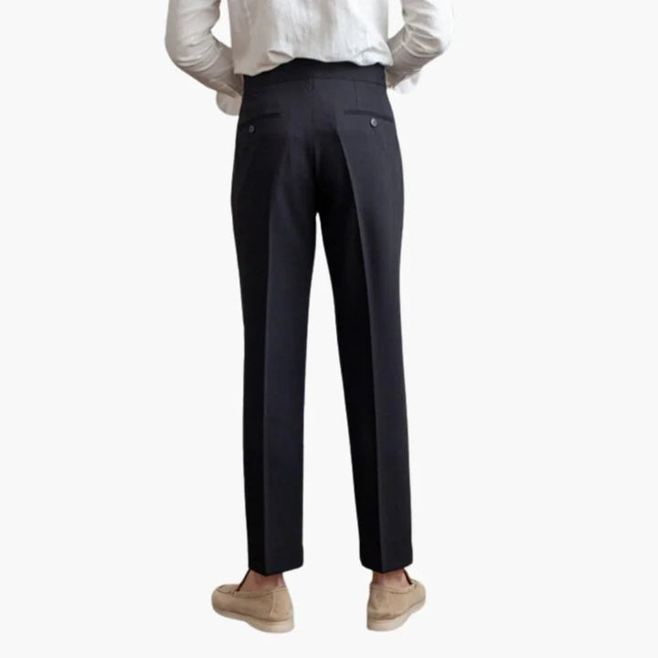 Faltenfront Hochtaillehose für Herren