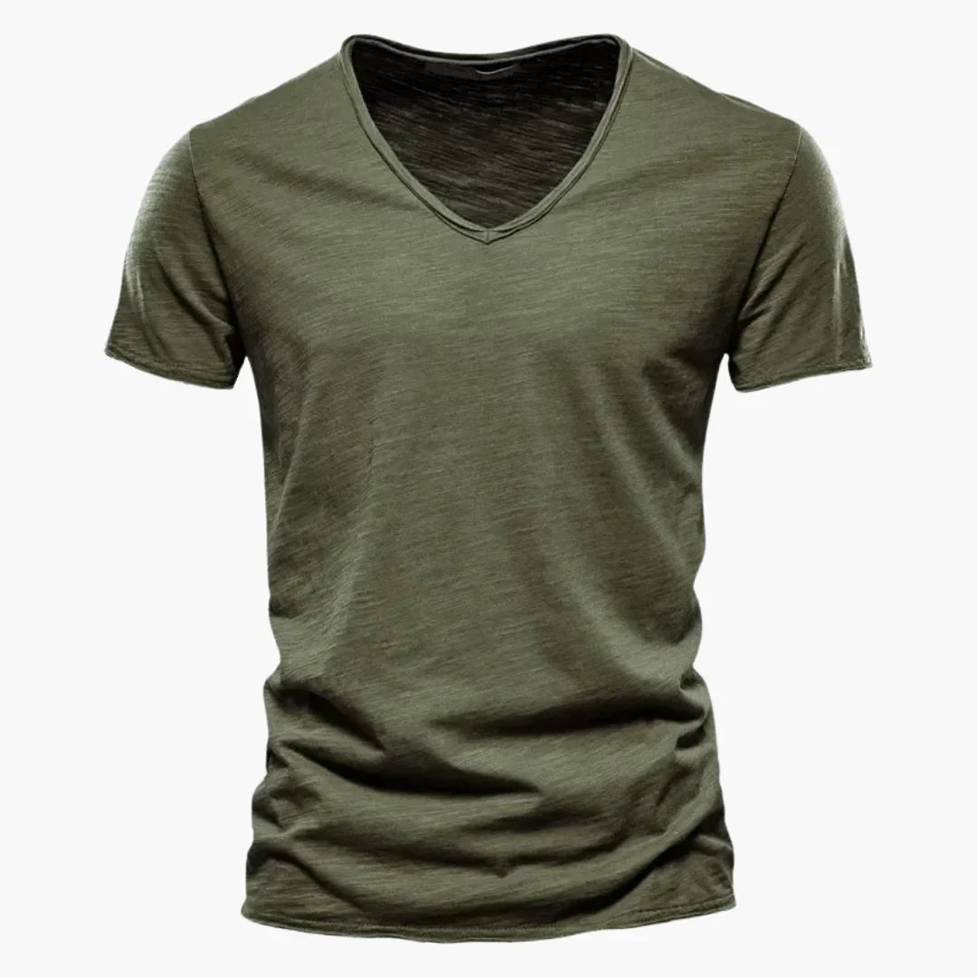 V-Ausschnitt Slim Fit T-Shirt für Herren