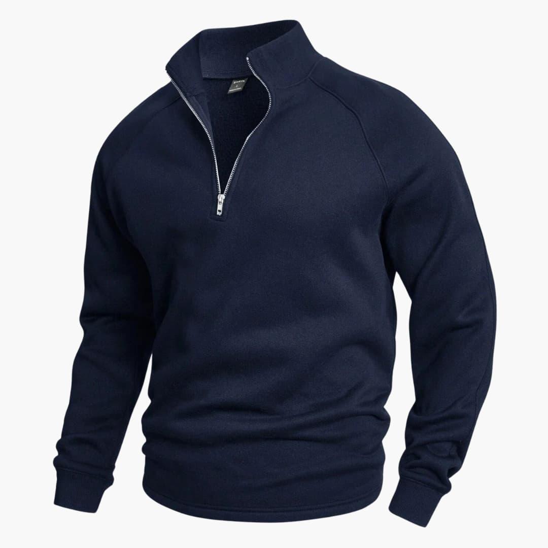 Stylischer Halfzip Strickpullover für Herren