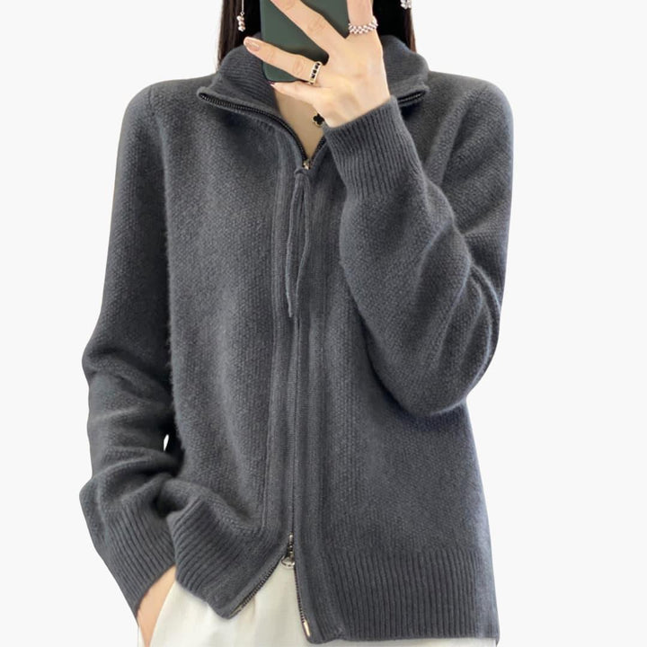 Reißverschluss Cardigan für Damen – Elegant & Vielseitig