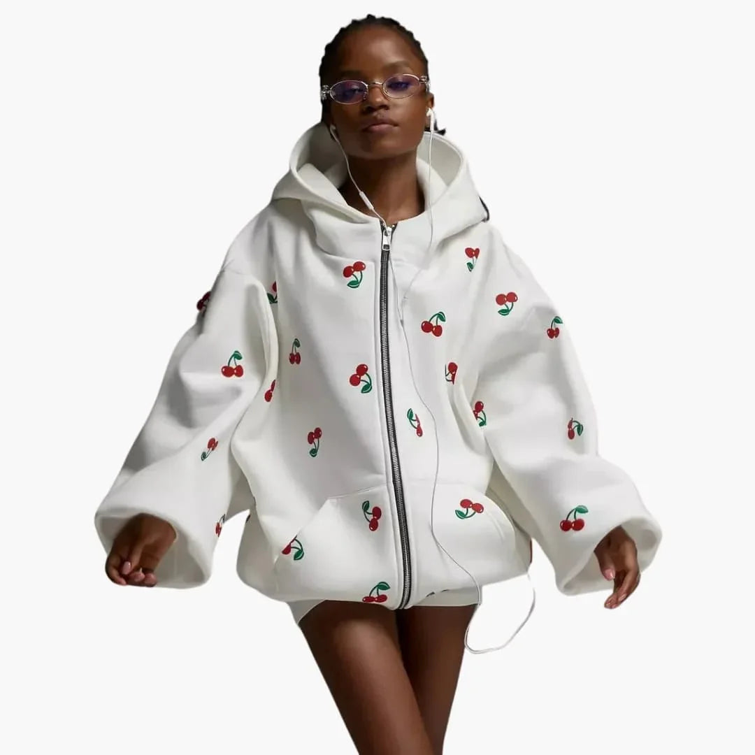 Kirschmotiv Jacke für Damen