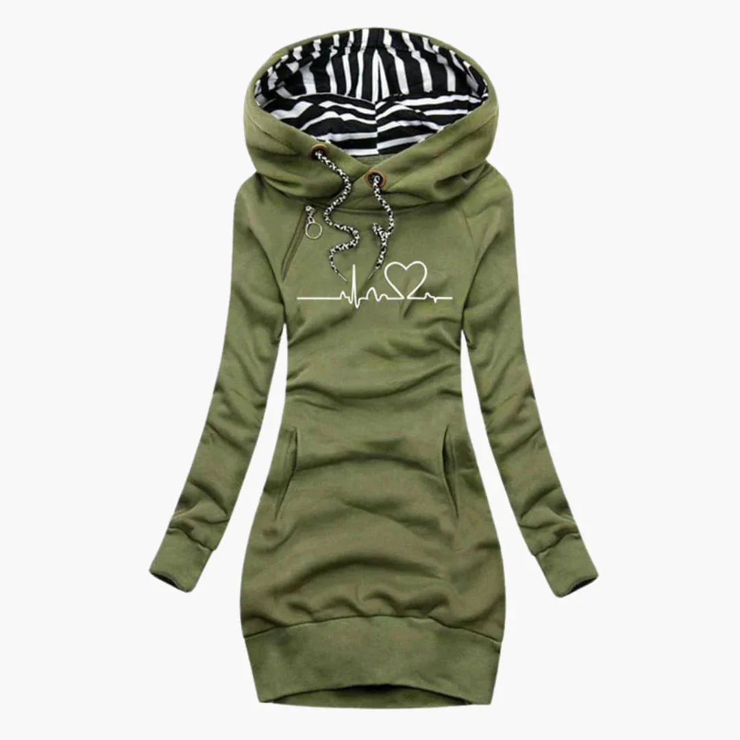 Herzmotiv Hoodie für Damen