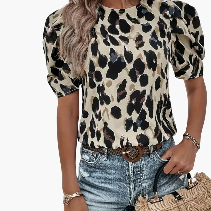 Allover Print Bluse für Damen