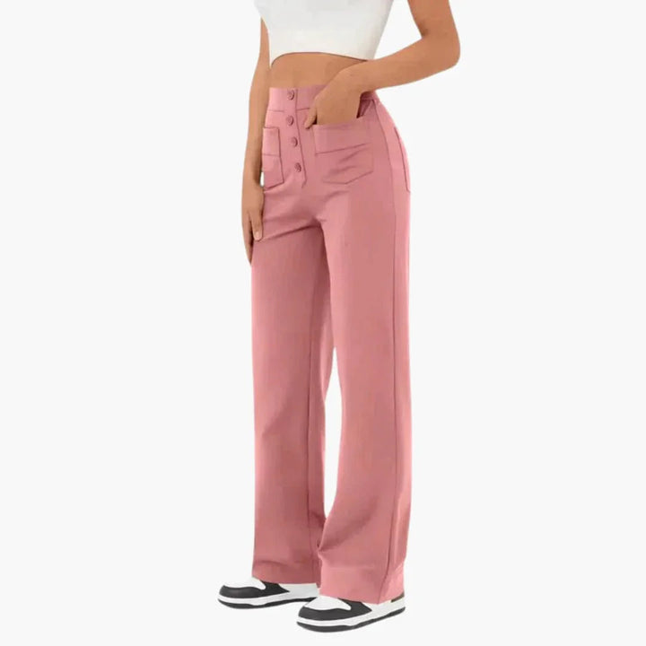 Hohe Taille Stoffhose für Damen