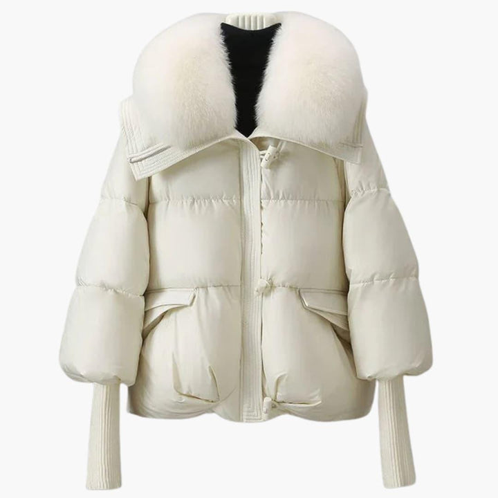 Elegante Damen-Winterjacke mit Kunstpelzkragen – Warm & Stilvoll