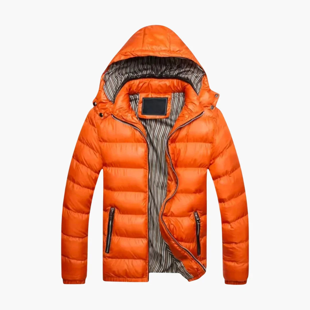 Herren-Daunenjacke mit Glanzeffekt