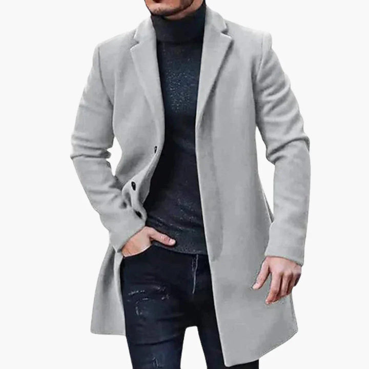 Einreihiger Wintermantel für Herren