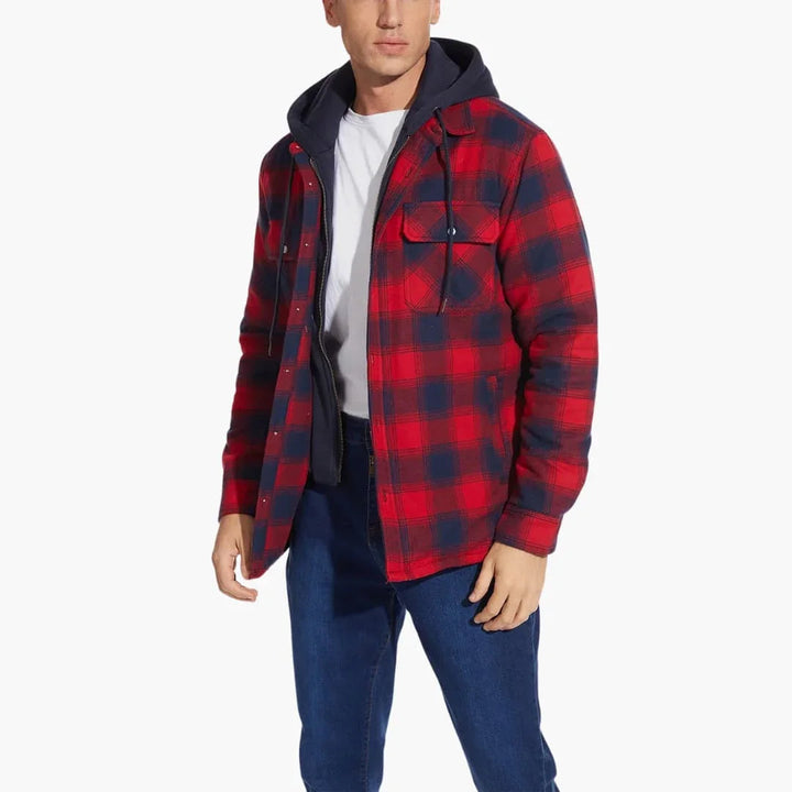 Kariertes Flanelljacke für Herren
