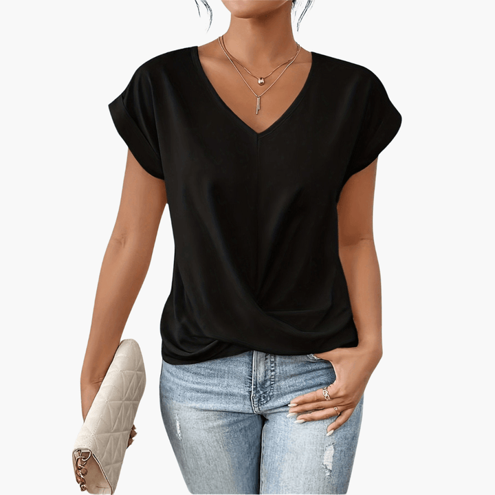 Trendy V-Ausschnitt Bluse für Frauen – stilvoll & bequem