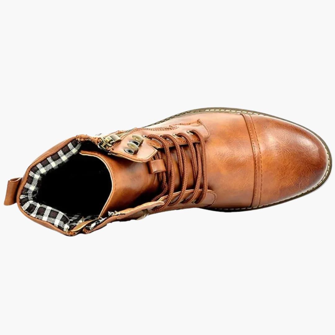 Schnür Stiefel mit Reißverschluss für Herren