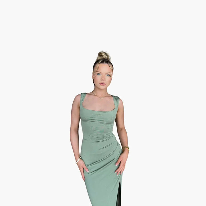 Chic Midi Kleid mit Rückenknoten für Damen