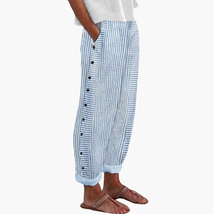 Gestreifte Hose mit Taschen für Damen
