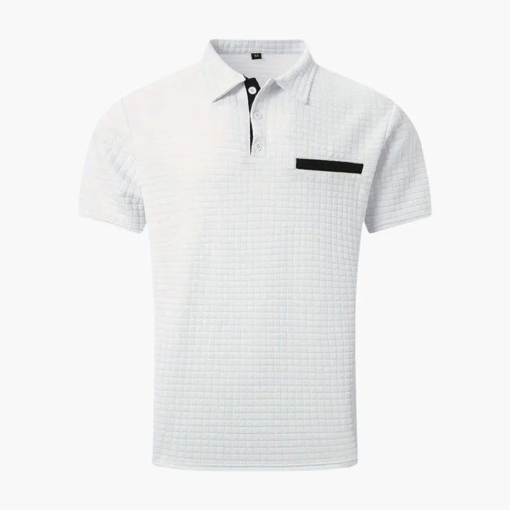 Texturiertes Slim Fit Polohemd für Herren