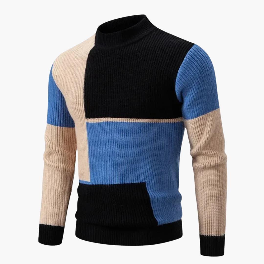 Grafik-Blockmuster Strickpullover für Herren