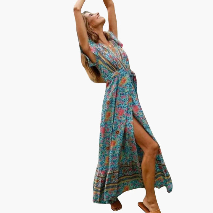Blumenprint Maxi Kleid für Damen