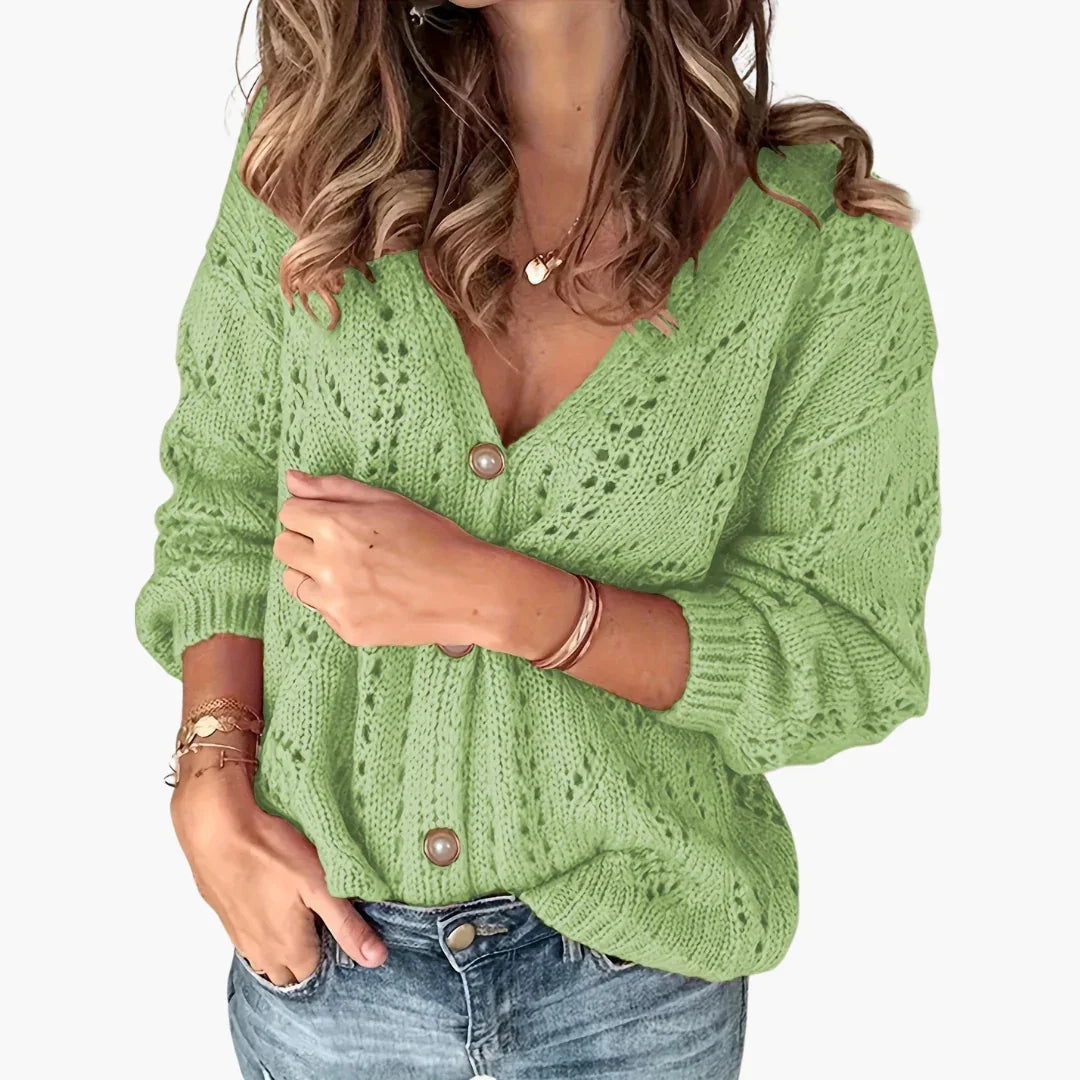Geknöpfter Strick Cardigan für Damen