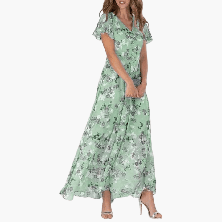 Maxikleid für Damen – geblümtes Sommerkleid luftig leicht