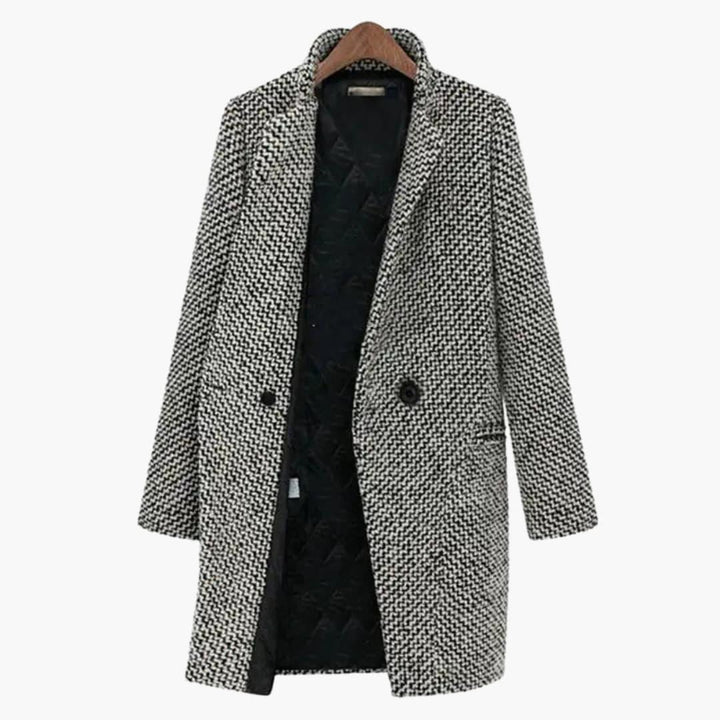 Hahnentritt Midi Mantel für Damen