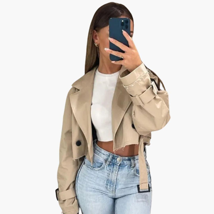 Gürtelschlaufen Trenchjacke für Damen