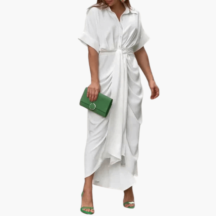 Hemdblusenkleid Damen – Gürtel, Blumenmuster, Sommer