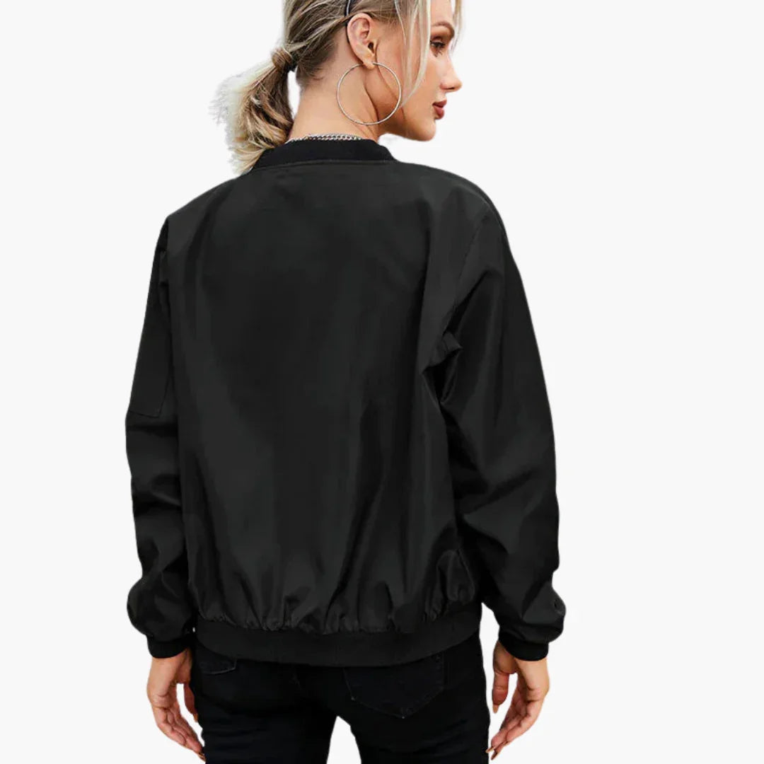 Gerippte Bomberjacke für Damen