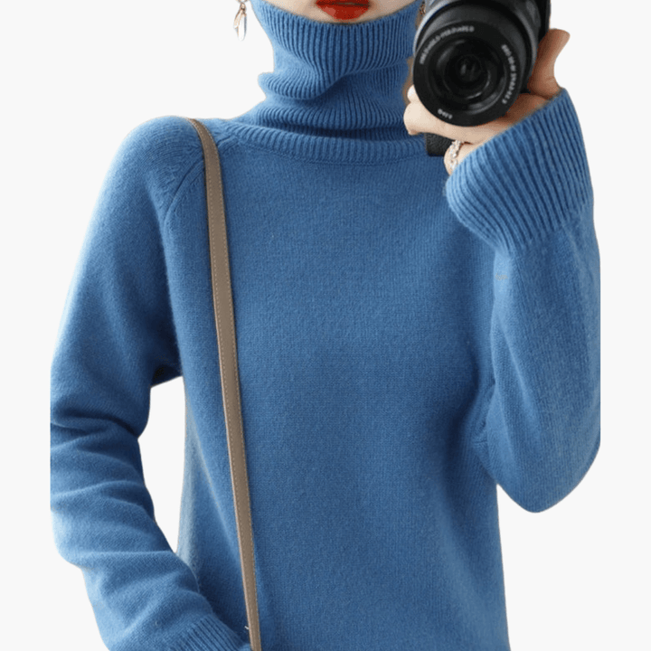 Rollkragen Strickpullover für Damen – Winter Pullover mit langen Ärmeln