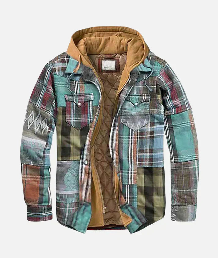 Klaus™ | Karierte Patchwork Jacke