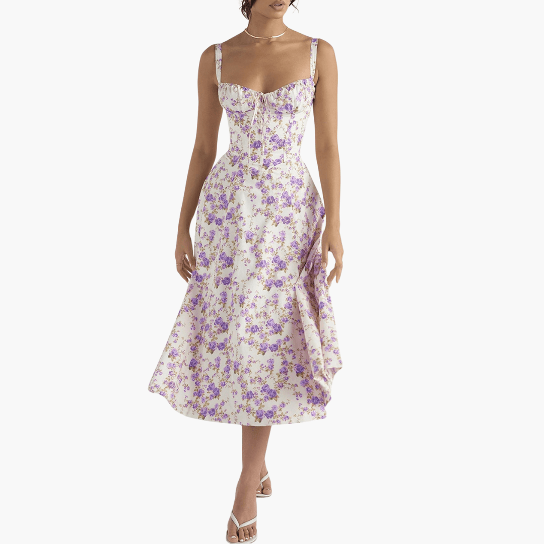 Korsettkleid für Damen mit - Rüschen & fließendem Rock