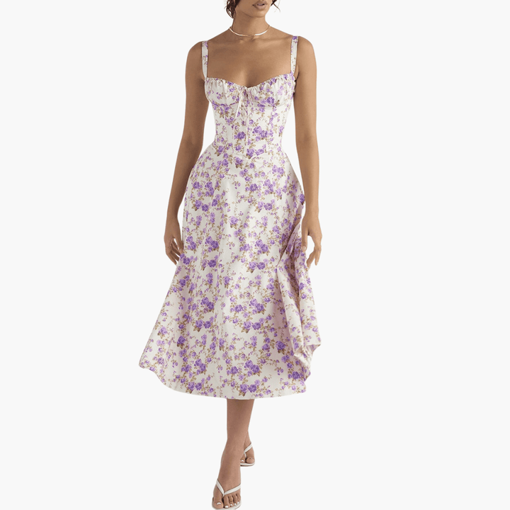 Korsettkleid für Damen mit - Rüschen & fließendem Rock
