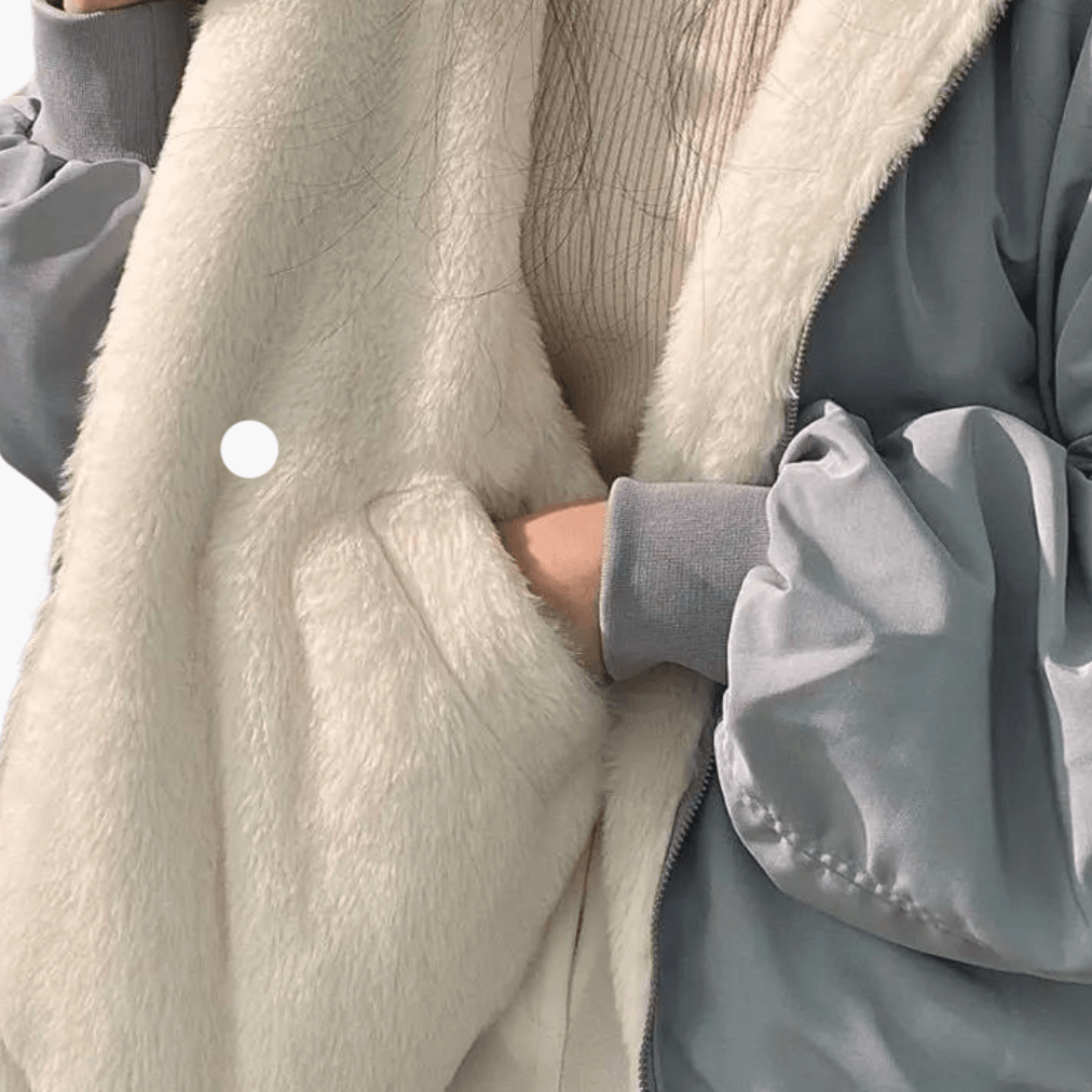 Frauen Bomberjacke mit Futter - Oversized Winterjacke