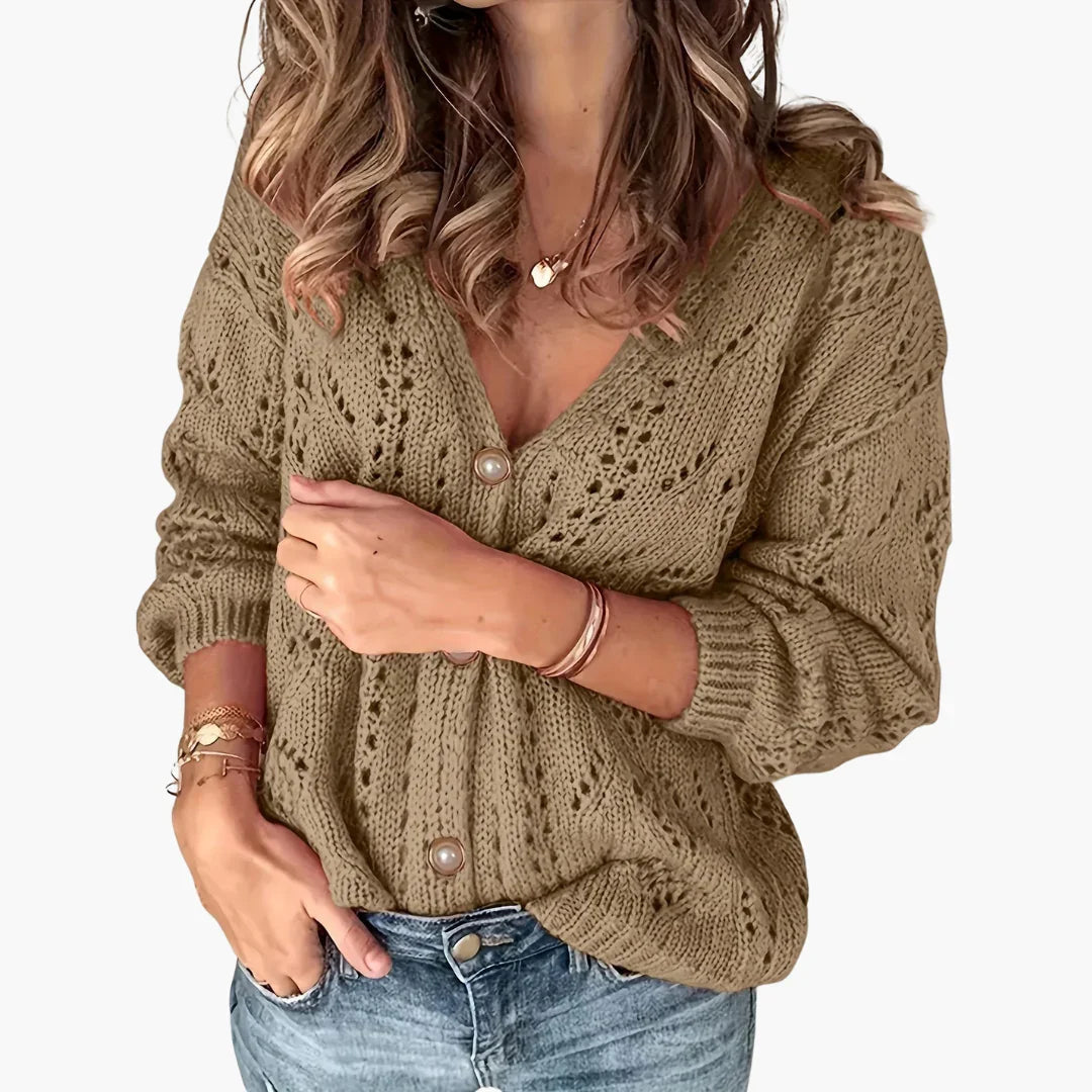 Geknöpfter Strick Cardigan für Damen