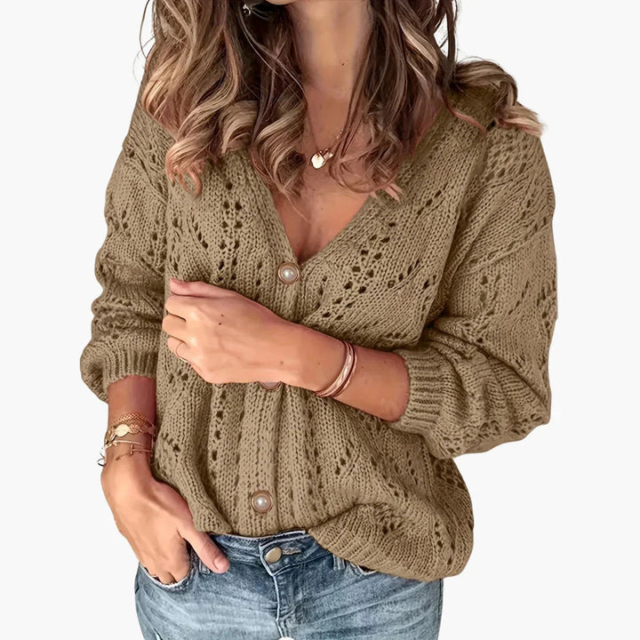 Geknöpfter Strick Cardigan für Damen