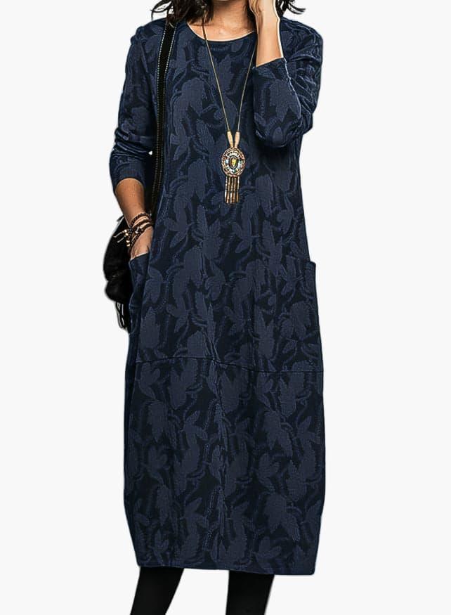 Rundhals Winterkleid für Damen