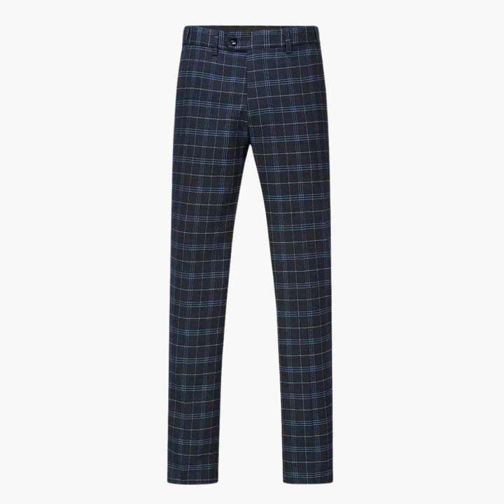 Kariertes Anzug Set - Slim Fit Herrenanzug 3-teilig Modern