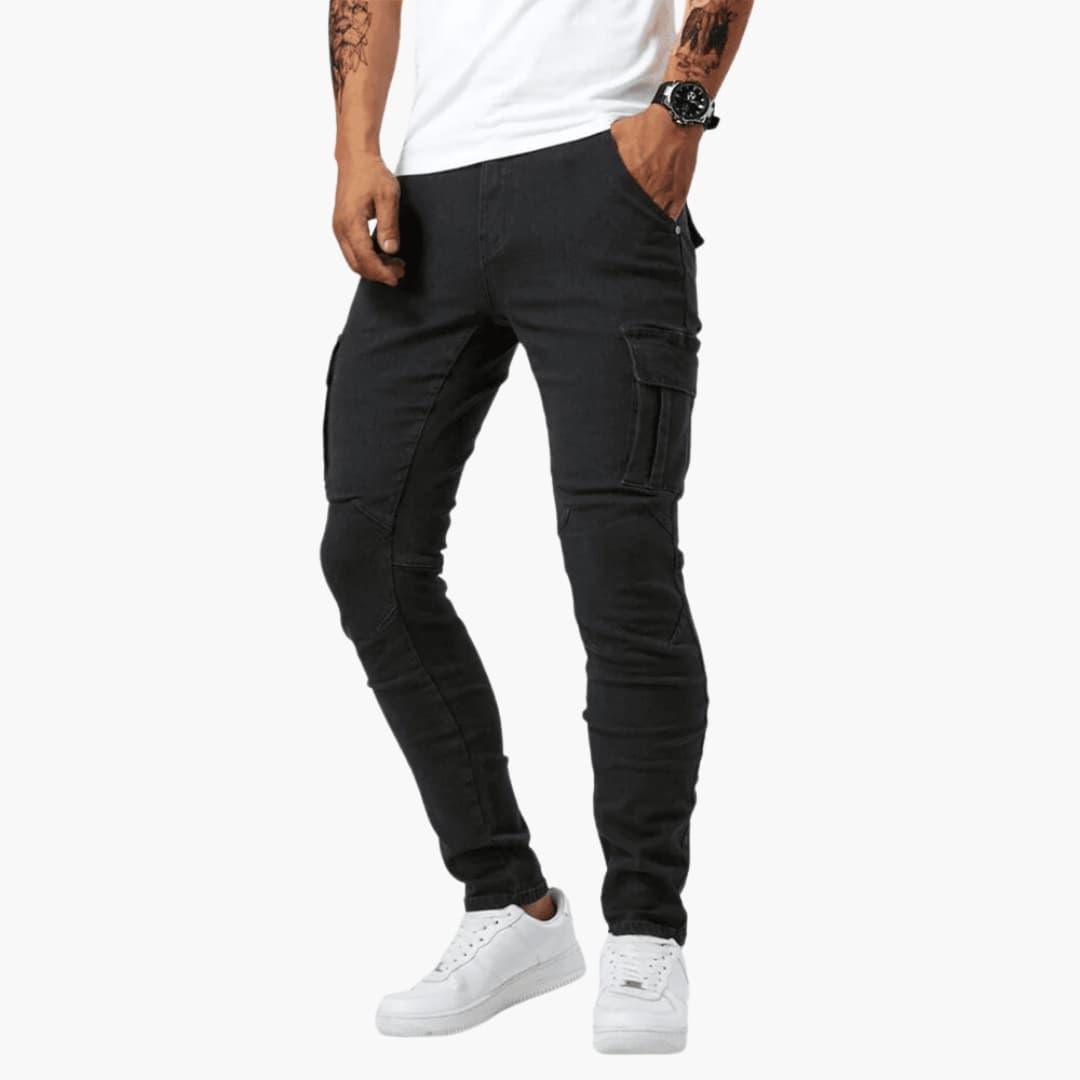 Stretch-Cargo-Jeans mit flexibler Passform für Herren
