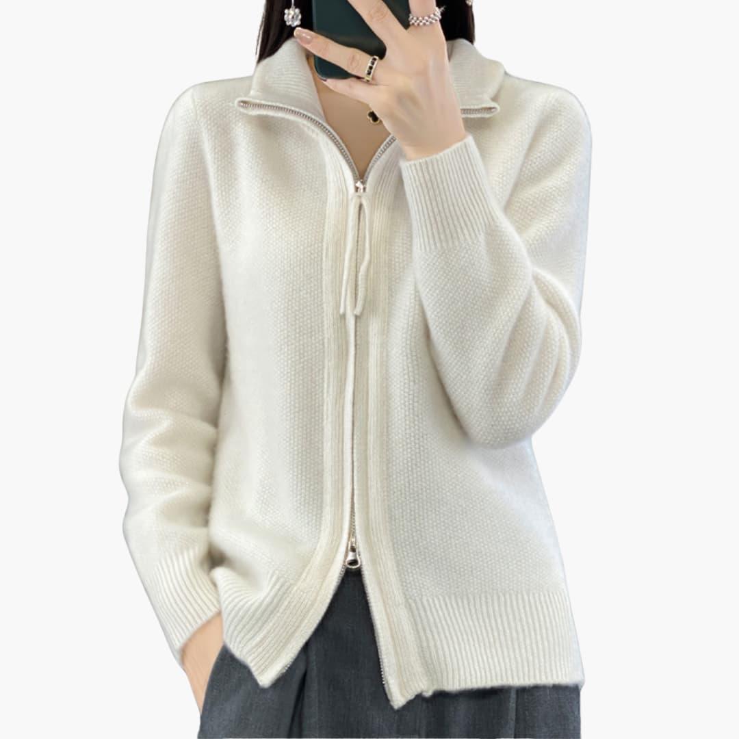 Reißverschluss Cardigan für Damen – Elegant & Vielseitig