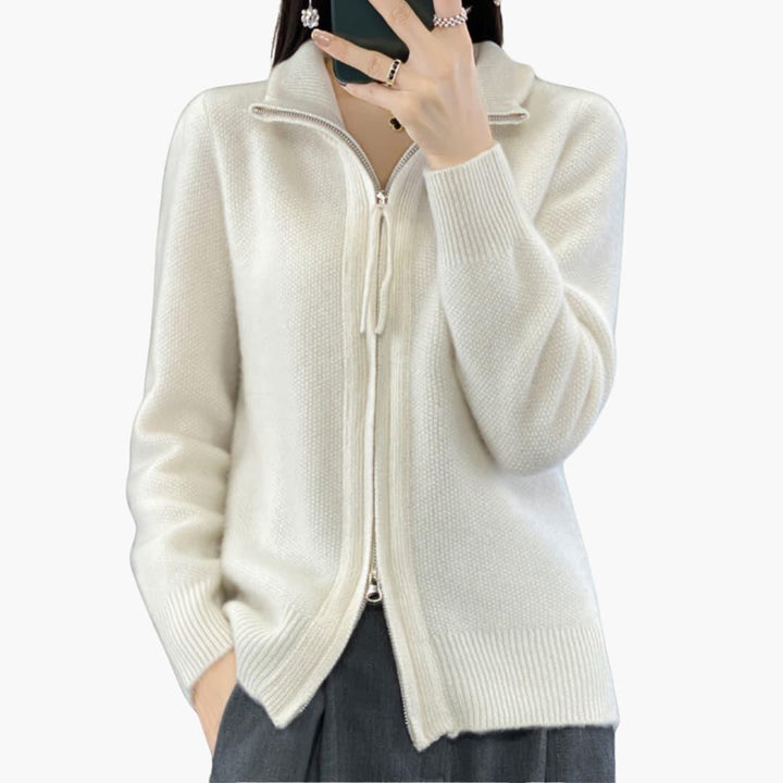 Reißverschluss Cardigan für Damen – Elegant & Vielseitig