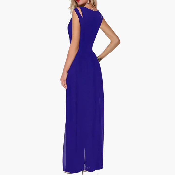 Elegantes Damen Abendkleid mit Schlitz – Schwarzes Maxikleid
