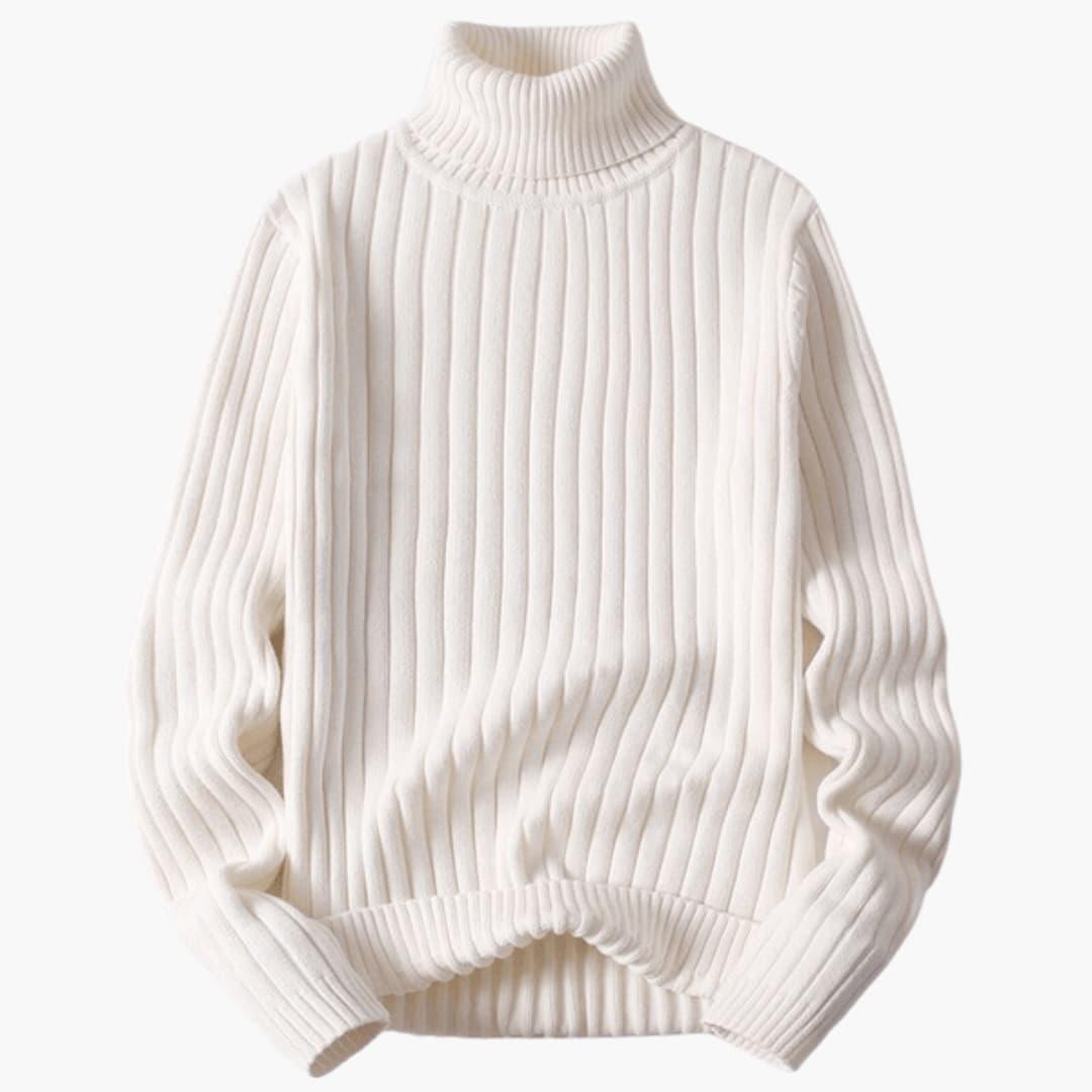 Gerippter Rollkragenpullover für Damen – stylisch & bequem